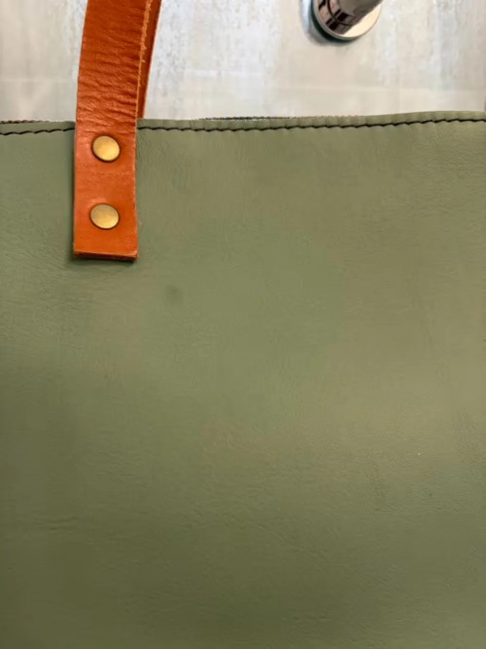 Portland Leather Sage Tote with Tan Handles *Unicorn Retired Color